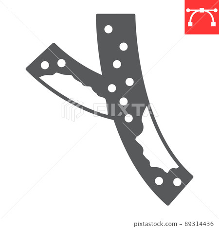 Blood vessel glyph icon, cholesterol and vein, blood vessel vector icon, vector graphics, editable stroke solid sign, eps 10. 89314436