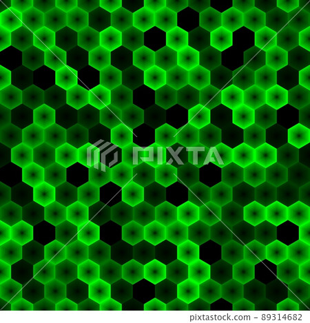 Contemporary honeycomb geometric pattern. Repeated hexagon ornament 89314682