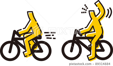 person riding a bike uphill clipart