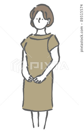 婚禮儀式場合衣服插圖婦女 89315574