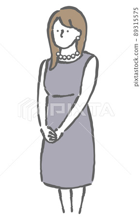 婚禮儀式場合衣服插圖婦女 89315575