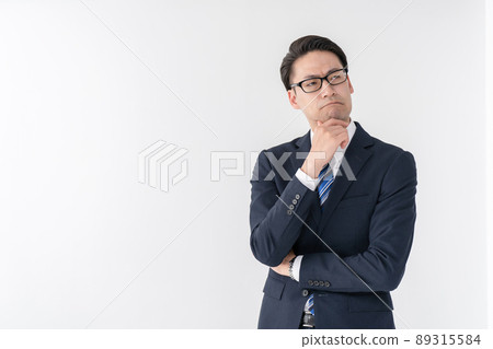 Business men worried thinking 89315584