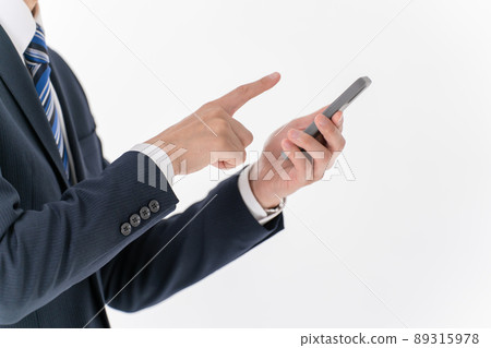 商人智能手機在手的智能手機 89315978