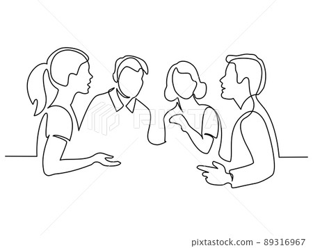 Group of people discuss ideas 89316967