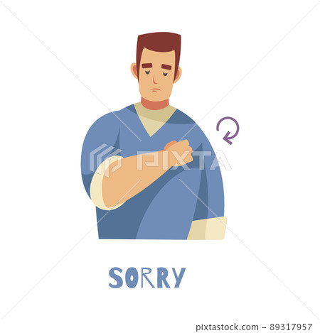 Deaf Phrase Sorry Composition 89317957