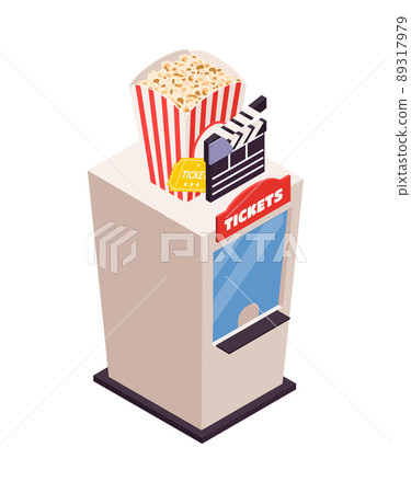 Cinema Ticket Office Composition - Stock Illustration [89317979] - PIXTA