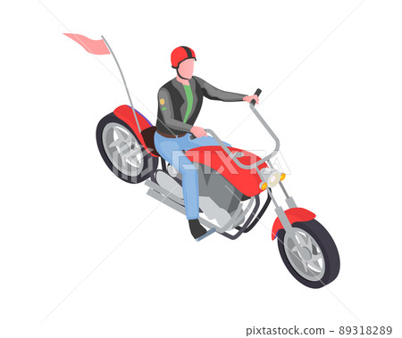 Biker Isometric Illustration Biker Isometric Illustration 89318289