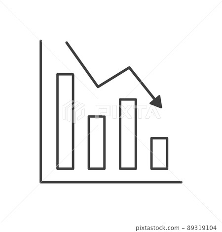 上下波動的箭頭和條形圖——下降/下降/波動的圖像素材 上下波動的箭頭和條形圖——下降/下降/波動的圖像素材 89319104