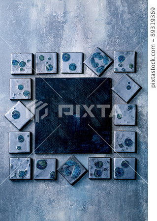 Textured ceramic tiles for background 89319369