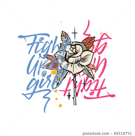 Girl Power. Feminism concept. Sticker or print design 89319751