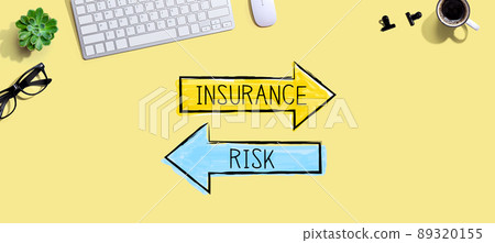 Insurance or risk with a computer keyboard Insurance or risk with a computer keyboard 89320155