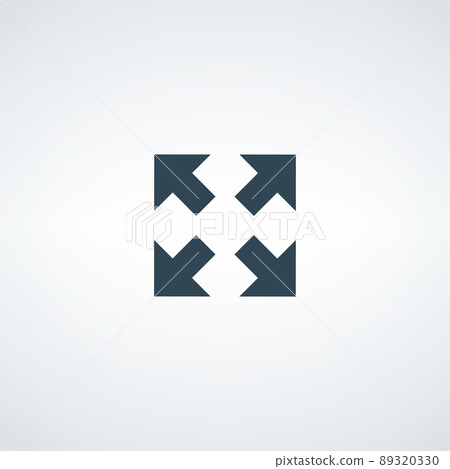 Spreading outward arrows icon. Distribution...-插圖素材 [89320330] - PIXTA圖庫