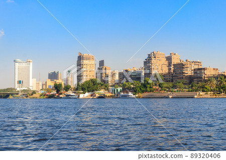 View of the Cairo city and Nile river in Egypt View of the Cairo city and Nile river in Egypt 89320406