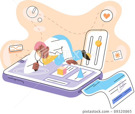 Online medical services mobile application, consultation and prescription medicine, diagnostics metaphor, e-health Online medical services mobile application, consultation and prescription medicine, diagnostics metaphor, e-health 89320865