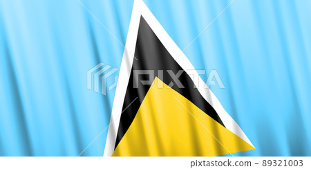 Wavy vector flag of Saint Lucia 89321003