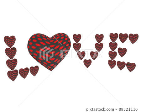 Love inscription from abstract hearts Love inscription from abstract hearts 89321110
