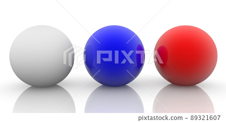 An abstract concept from three toy balls in Russian national colors An abstract concept from three toy balls in Russian national colors 89321607