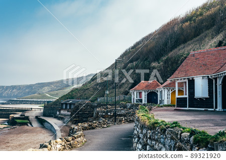 Old beach huts at Scarborough, UK Old beach huts at Scarborough, UK 89321920