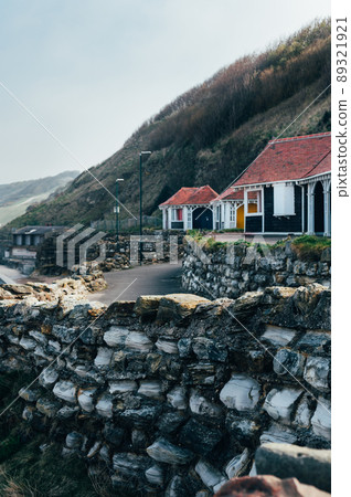 Old beach huts at Scarborough, UK Old beach huts at Scarborough, UK 89321921