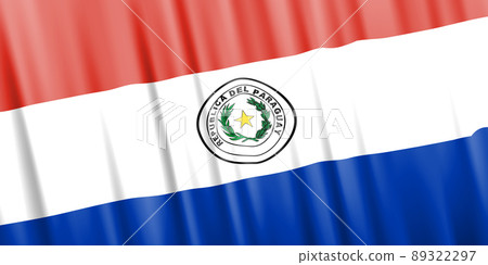 Wavy vector flag of Paraguay Wavy vector flag of Paraguay 89322297