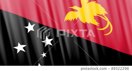 Wavy vector flag of Papua New Guinea Wavy vector flag of Papua New Guinea 89322298