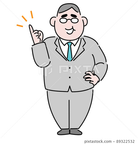 胖經理男性插畫素材指點 胖經理男性插畫素材指點 89322532