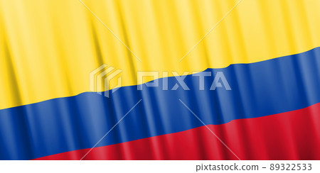 Wavy vector flag of Colombia Wavy vector flag of Colombia 89322533