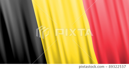 Wavy vector flag of Belgium - Stock Illustration [89322537] - PIXTA