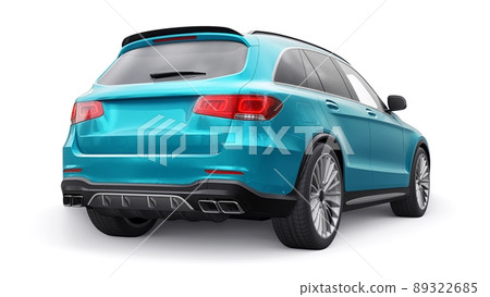 An expensive, ultra-fast sports SUV car for exciting driving in the city, on the highway and on the race track. 3D model of a blue car on a white isolated background. 3d rendering. An expensive, ultra-fast sports SUV car for exciting driving in the city, on the highway and on the race track. 3D model of a blue car on a white isolated background. 3d rendering. 89322685