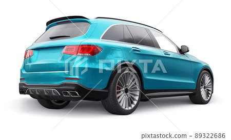 An expensive, ultra-fast sports SUV car for exciting driving in the city, on the highway and on the race track. 3D model of a blue car on a white isolated background. 3d rendering. An expensive, ultra-fast sports SUV car for exciting driving in the city, on the highway and on the race track. 3D model of a blue car on a white isolated background. 3d rendering. 89322686