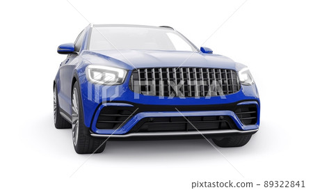 An expensive, ultra-fast sports SUV car for exciting driving in the city, on the highway and on the race track. 3D model of a blue car on a white isolated background. 3d rendering. An expensive, ultra-fast sports SUV car for exciting driving in the city, on the highway and on the race track. 3D model of a blue car on a white isolated background. 3d rendering. 89322841