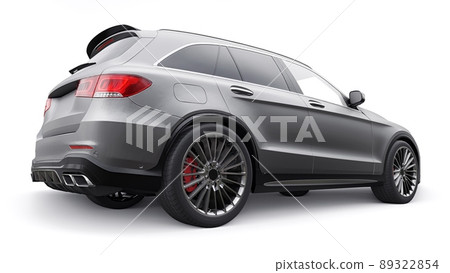 An expensive, ultra-fast sports SUV car for exciting driving in the city, on the highway and on the race track. 3D model of a gray car on a white isolated background. 3d rendering. An expensive, ultra-fast sports SUV car for exciting driving in the city, on the highway and on the race track. 3D model of a gray car on a white isolated background. 3d rendering. 89322854
