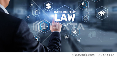 Bankruptcy law concept. Insolvency law. Company has problems Bankruptcy law concept. Insolvency law. Company has problems 89323442
