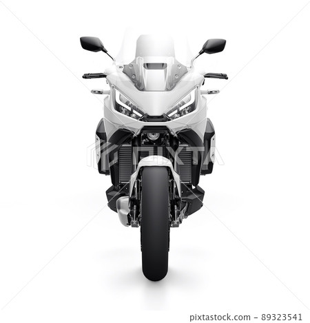 Tokyo, Japan. April 29, 2022: Honda NT1100. A black and white motorcycle on a white isolated background. 3d illustration 89323541