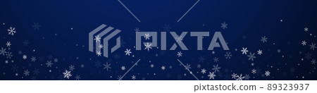 Sparse snowfall Christmas background. Subtle flying snow flakes and stars on dark blue background. Breathtaking winter silver snowflake overlay template. Exotic panoramic illustration. Sparse snowfall Christmas background. Subtle flying snow flakes and stars on dark blue background. Breathtaking winter silver snowflake overlay template. Exotic panoramic illustration. 89323937