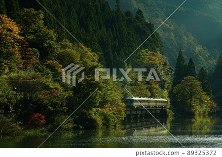 Autumn Takayama Main Line Hida-Kanayama-Kiha 85 Series Limited Express Wide View Hida running on Yakiishi Autumn Takayama Main Line Hida-Kanayama-Kiha 85 Series Limited Express Wide View Hida running on Yakiishi 89325372