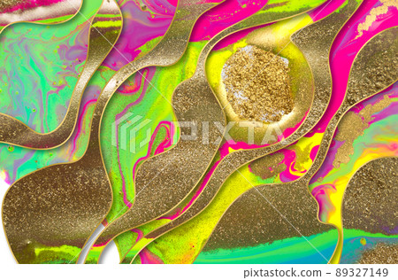 Splendid old spots and wavy line on flow vivid paints abstract background Splendid old spots and wavy line on flow vivid paints abstract background 89327149