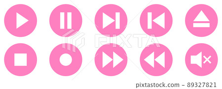 Icons for playing and recording music and video 89327821