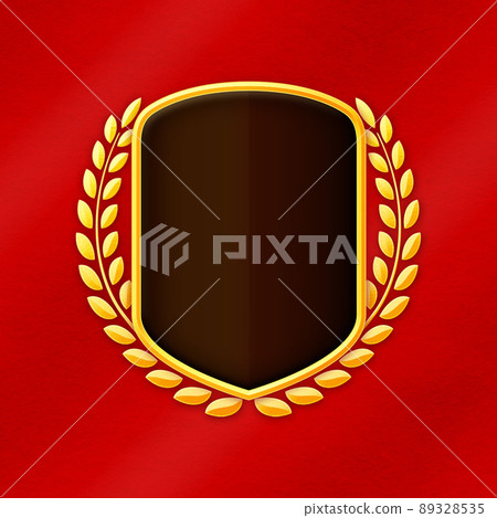 Laurel wreath web icon gold black 89328535
