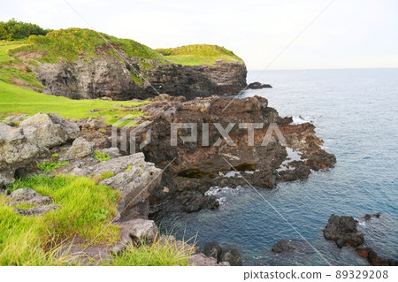[在壹岐市從惡魔的足跡看西南牧崎園地海岸線] 89329208