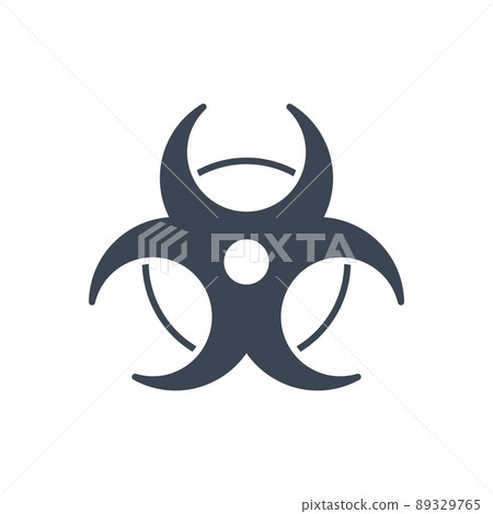 Biological Hazard related vector glyph icon 89329765