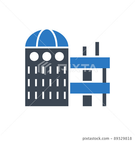 Building Local Lab Icon Laboratory Building related vector glyph icon - Stock Illustration ...