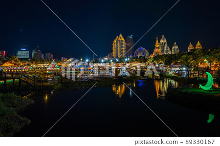 Night view of Xishuangbanna 89330167