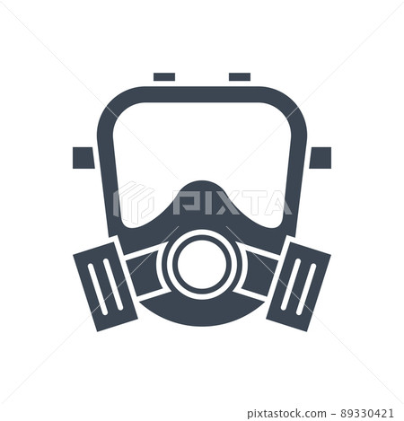 Gas mask related vector glyph icon Gas mask related vector glyph icon 89330421