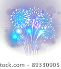 blue fireworks 89330905