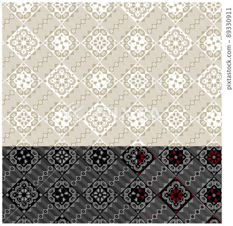 Oshima Tatsugo pattern style gorgeous mixed color monotone red gold 89330911