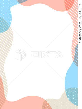 Colorful wave frame illustration material 89331104