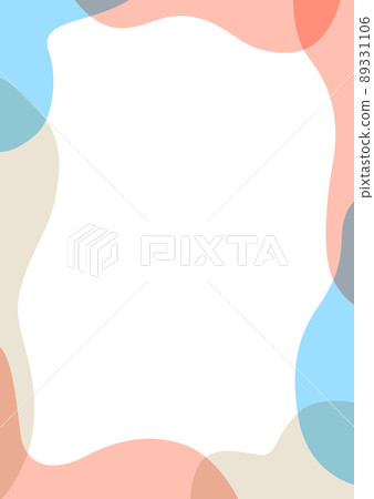 Colorful wave frame illustration material 89331106