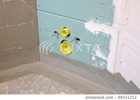 Built-in toilet in house bathroom 89331252