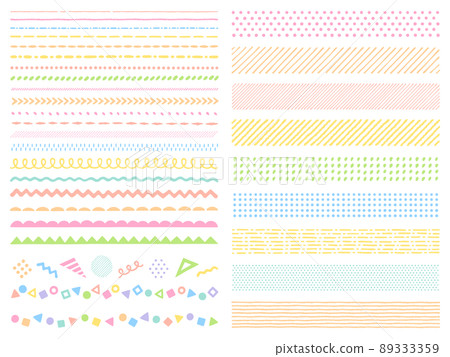 彩色手繪線集 89333359